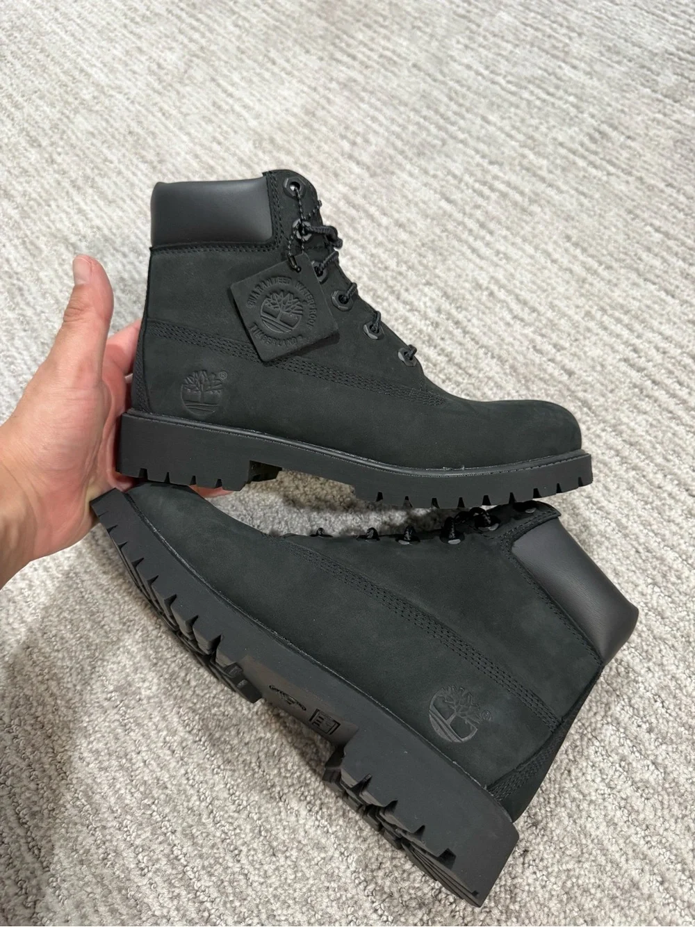 Timberland Triple Black Kids Size 4.5 24.5CM Brand New